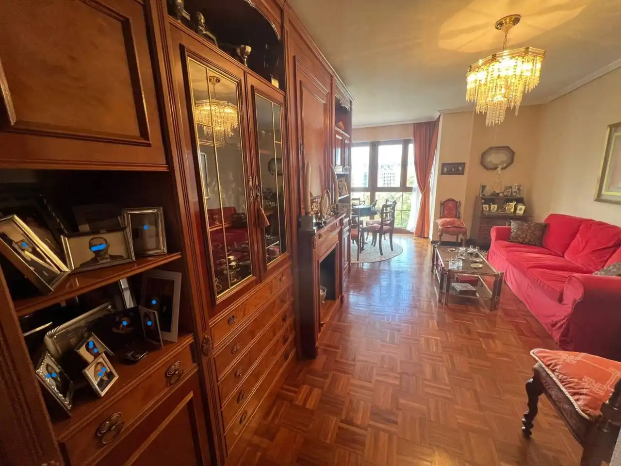 Living room of Flat for sale in Avilés  with Heating, Parquet flooring and Terrace