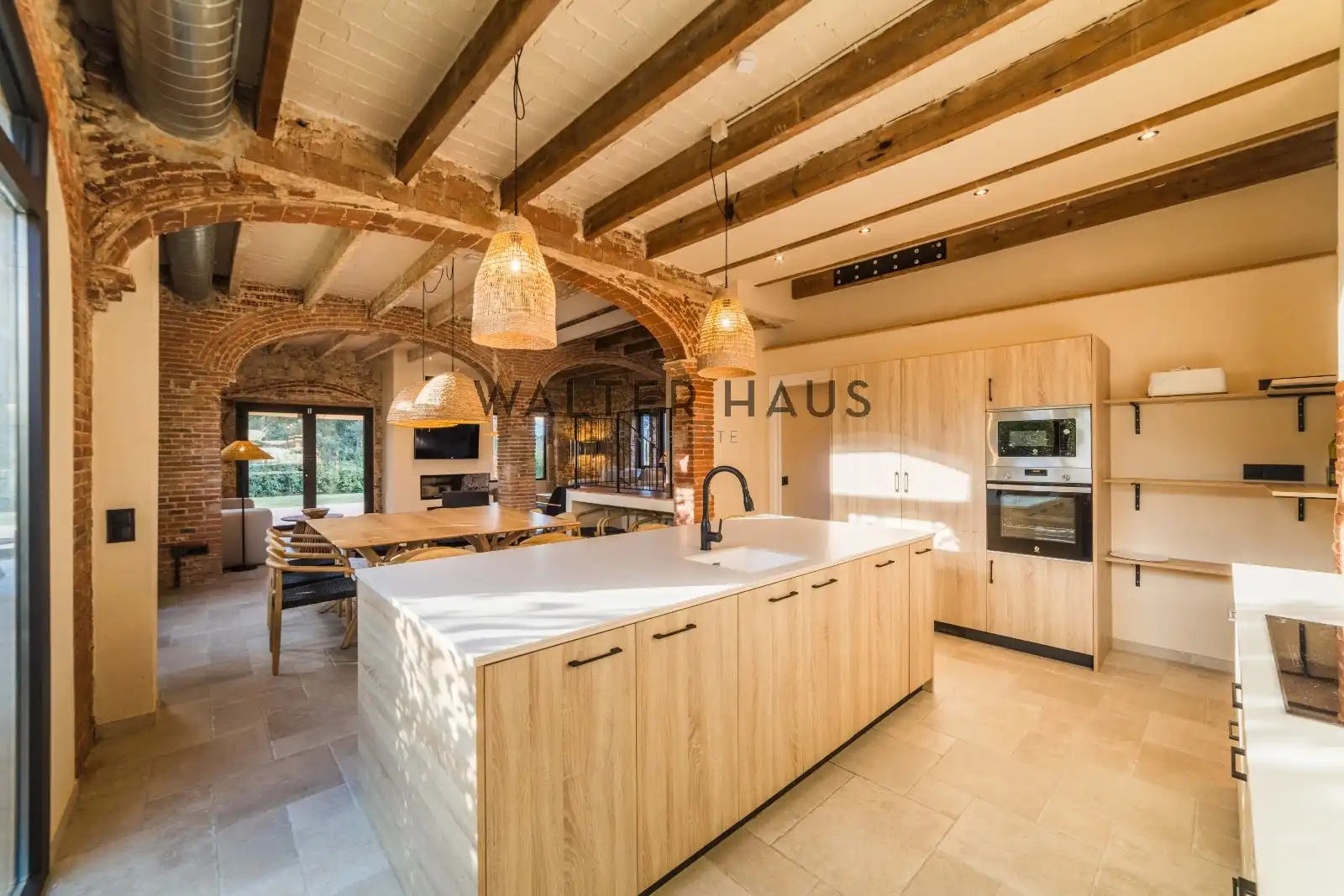 Cocina de Finca rústica en venta en Santa Cristina d'Aro con Calefacción, Jardín privado y Parquet