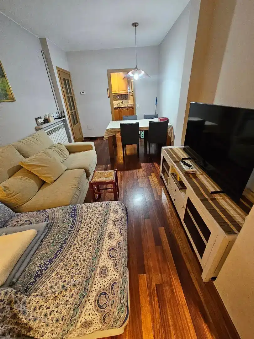 Sala de estar de Piso para compartir en Camprodon con Aire acondicionado, Parquet y Amueblado
