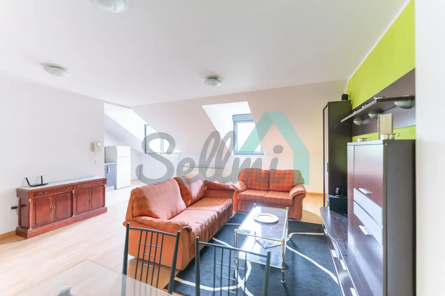 Wohnzimmer von Wohnung zur Miete in Aller mit Heizung und Möbliert