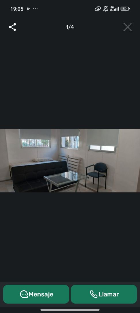 Dormitori de Estudi de lloguer en  Granada Capital amb Aire condicionat, Jardí privat i Moblat