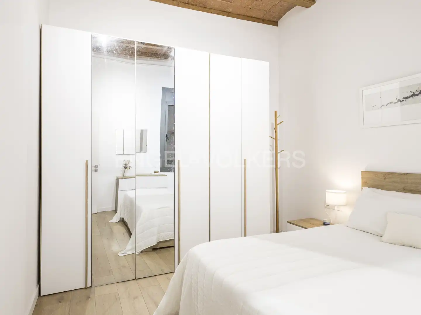 Schlafzimmer von Wohnung zur Miete in Barcelona mit Klimaanlage, Heizung und Parkett