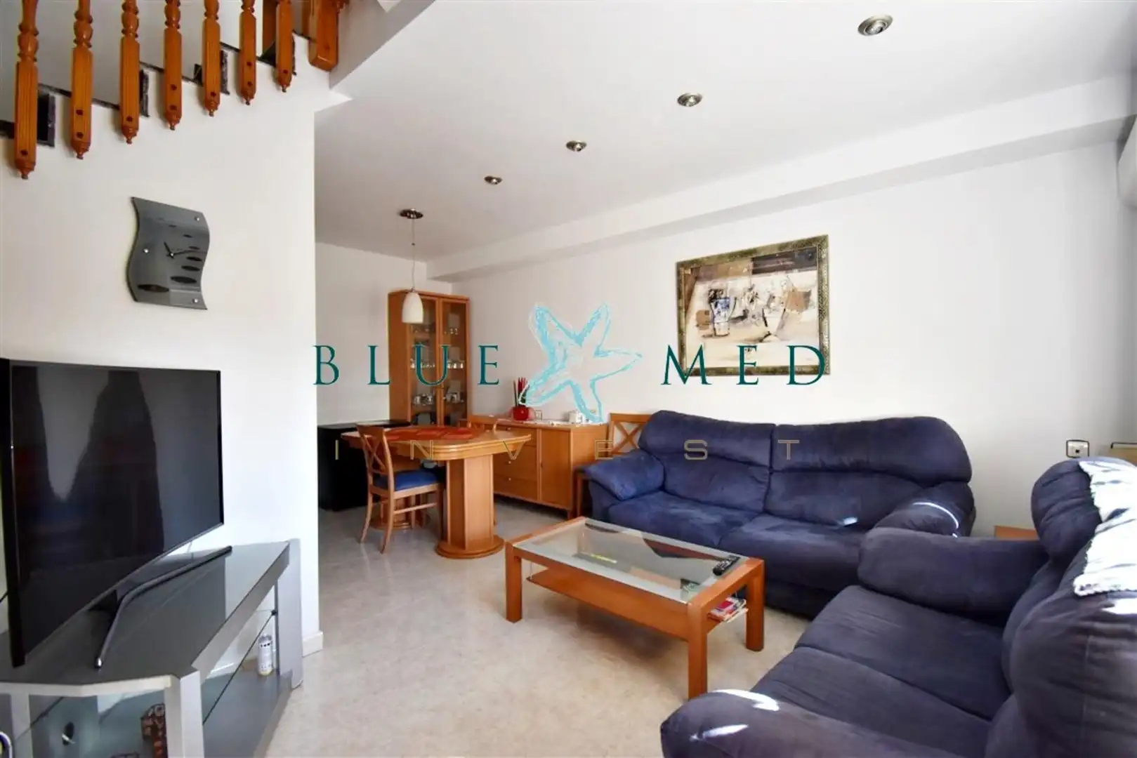 Sala de estar de Dúplex en venta en Mazarrón con Calefacción, Jardín privado y Terraza