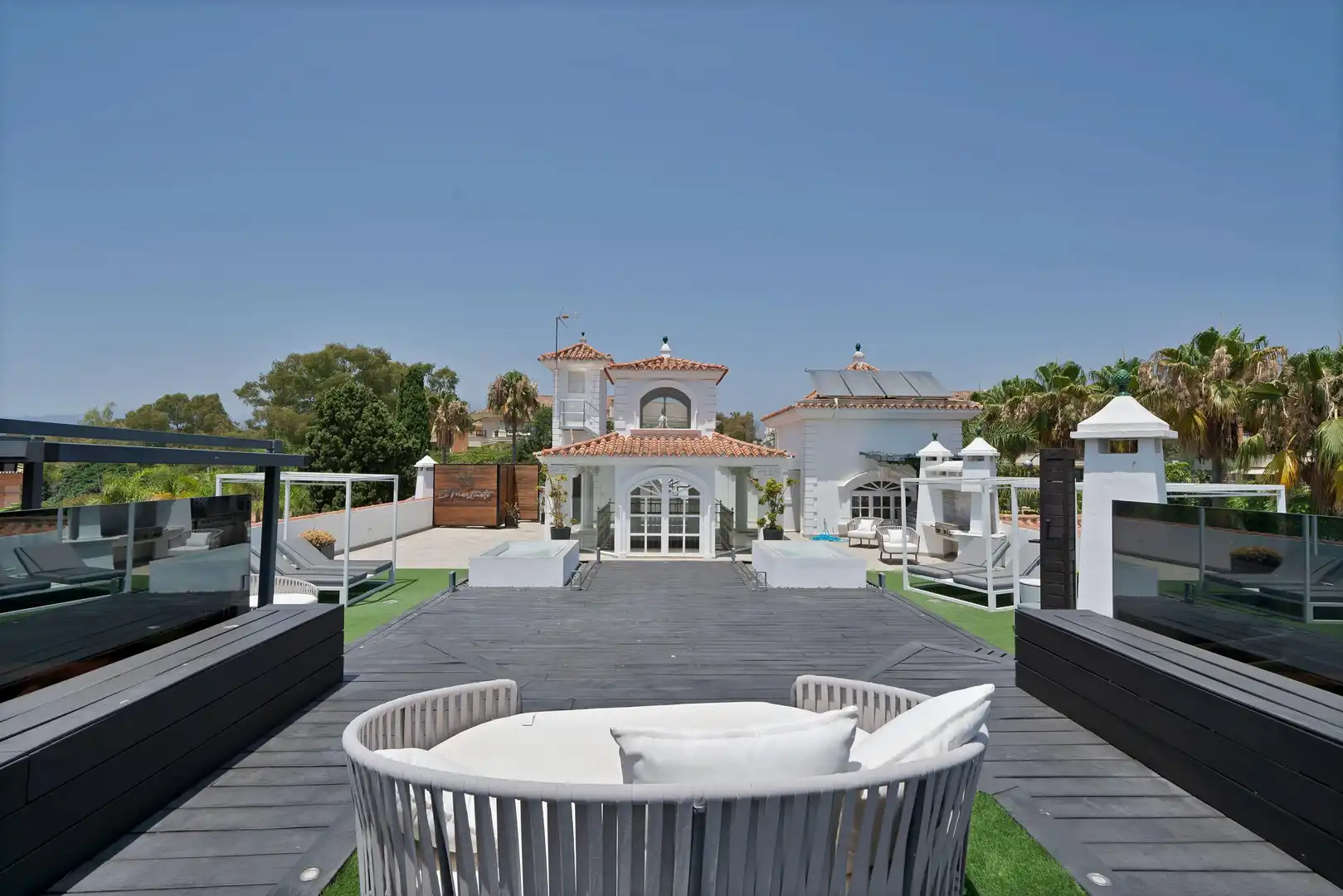 Terrasse von Haus oder Chalet zur Miete in Marbella mit Heizung, Privatgarten und Terrasse