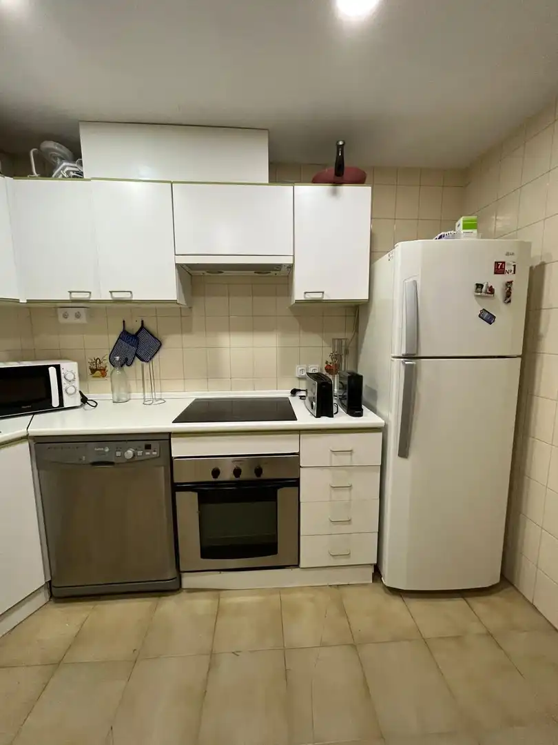 Cocina de Piso de alquiler en Elche / Elx con Jardín privado, Terraza y Amueblado