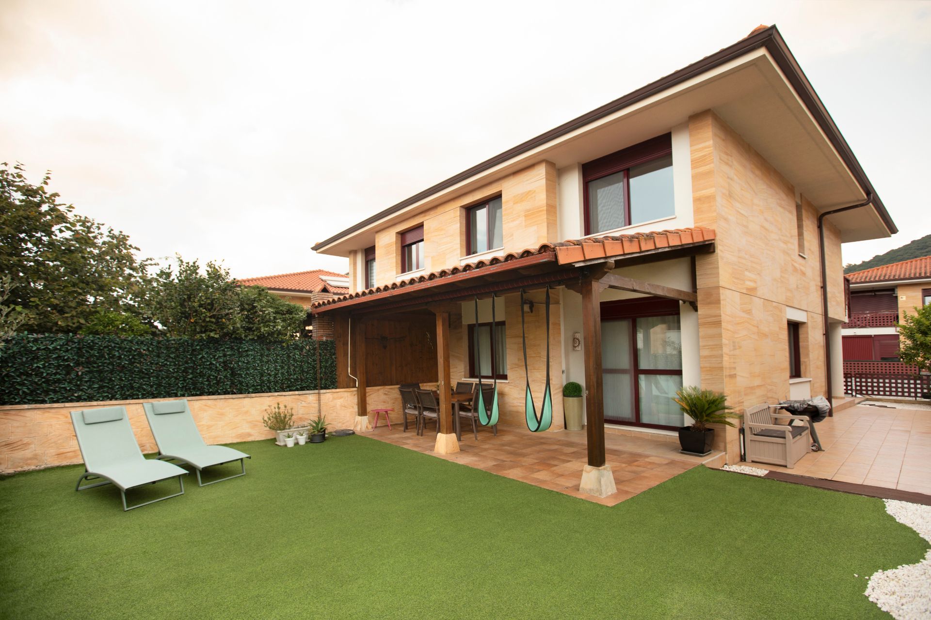 Exterior view of Single-family semi-detached for sale in Villaescusa (Cantabria)  with Heating, Private garden and Parquet flooring
