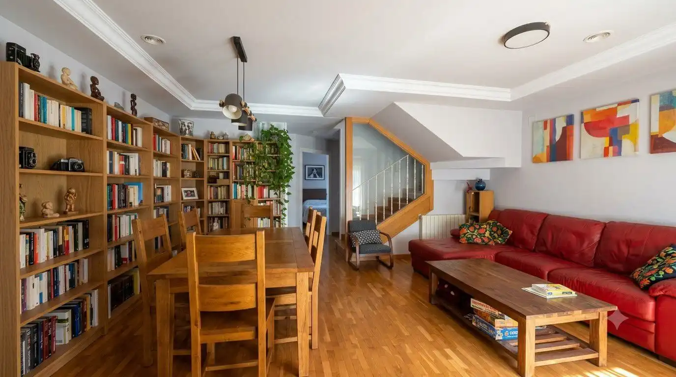Sala d'estar de Dúplex en venda en Villamediana de Iregua amb Calefacció, Parquet i Terrassa