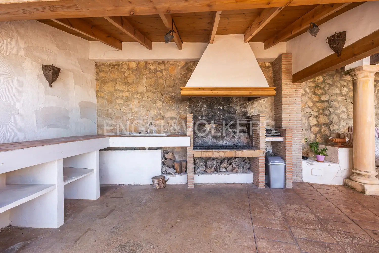 Terrasse von Haus oder Chalet zur Miete in Jávea / Xàbia mit Klimaanlage, Heizung und Privatgarten