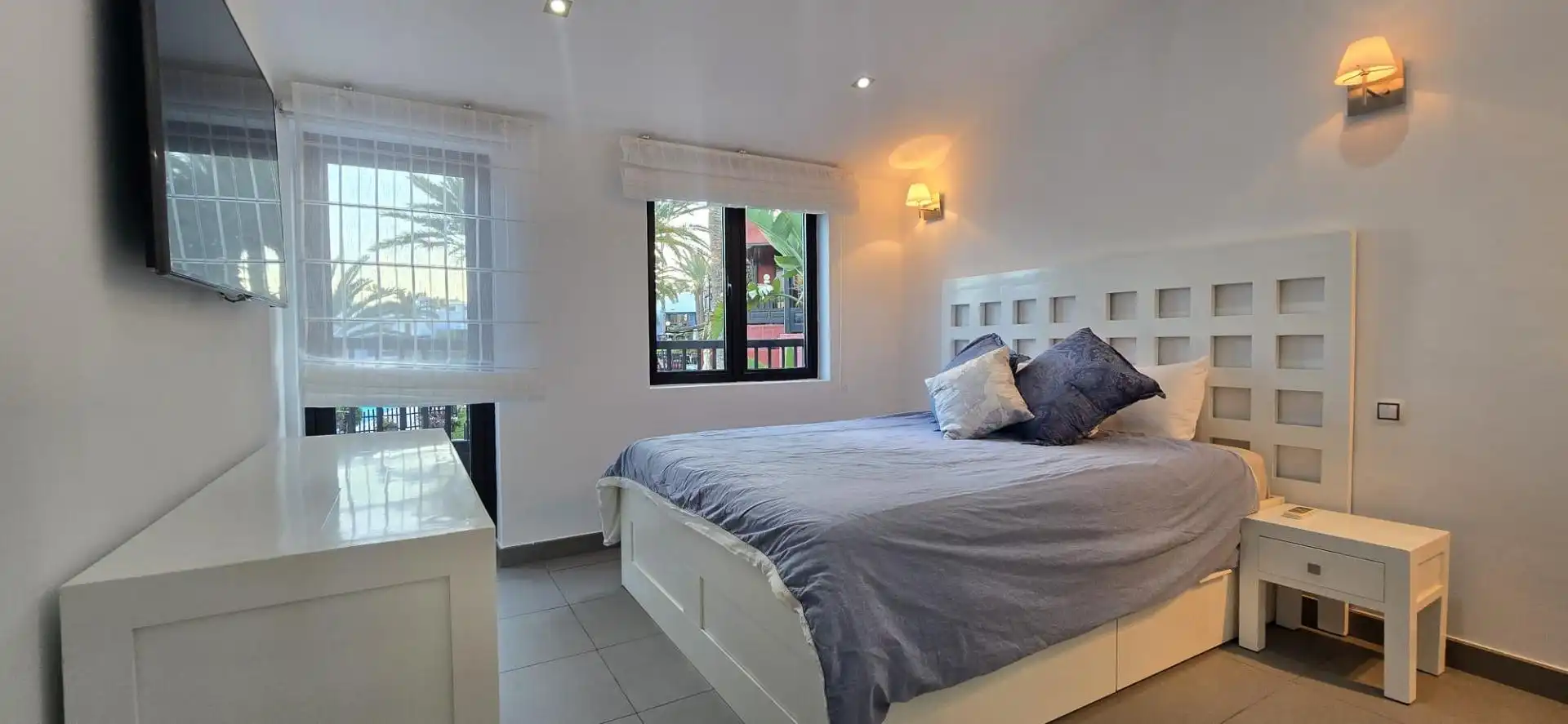 Schlafzimmer von Haus oder Chalet zur Miete in San Bartolomé de Tirajana mit Klimaanlage, Privatgarten und Terrasse