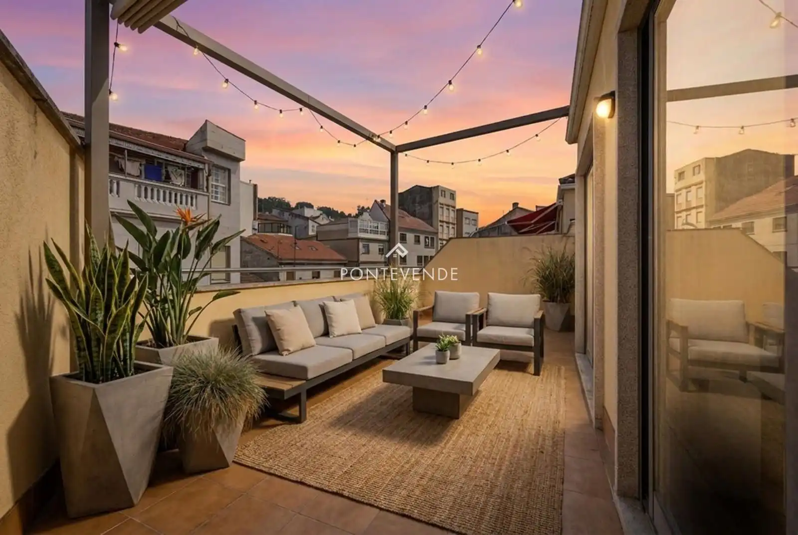 Terrace of Attic for sale in Marín  with Heating, Parquet flooring and Terrace