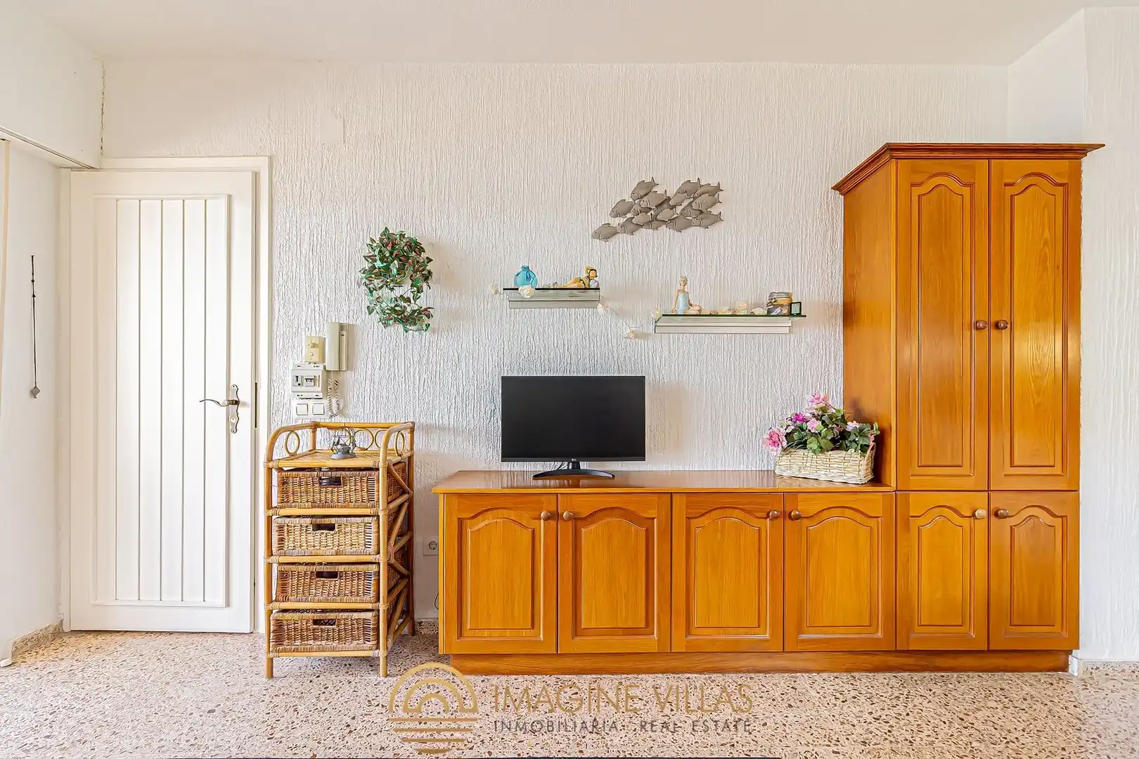 Sala de estar de Apartamento en venta en La Manga del Mar Menor con Amueblado y Piscina comunitaria