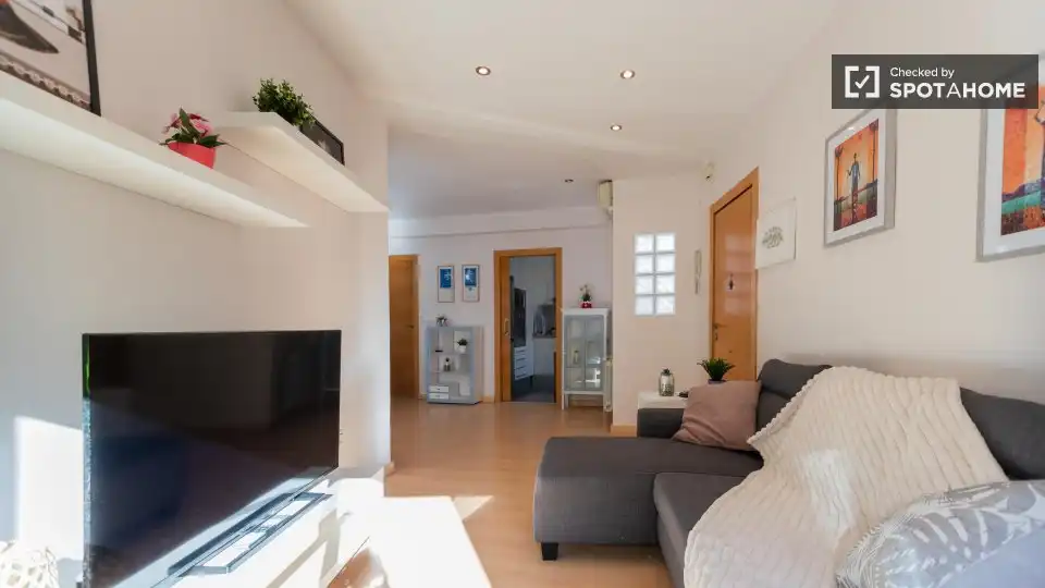 Sala de estar de Piso de alquiler en Valencia con Aire acondicionado, Calefacción y Amueblado