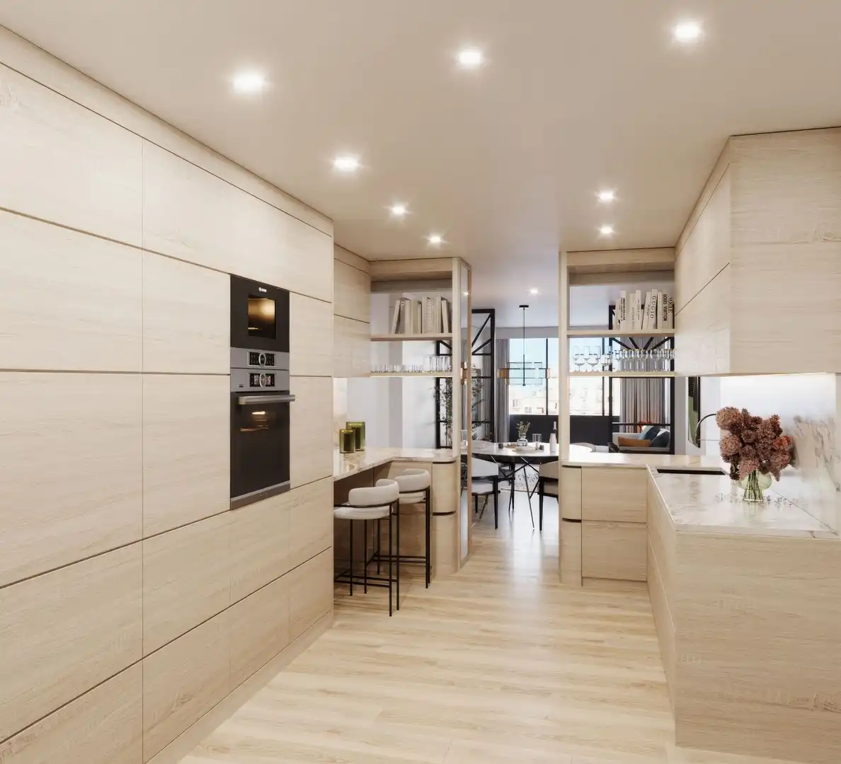 Kitchen of Office for sale in Barcelona  with Air Conditioner and Heating