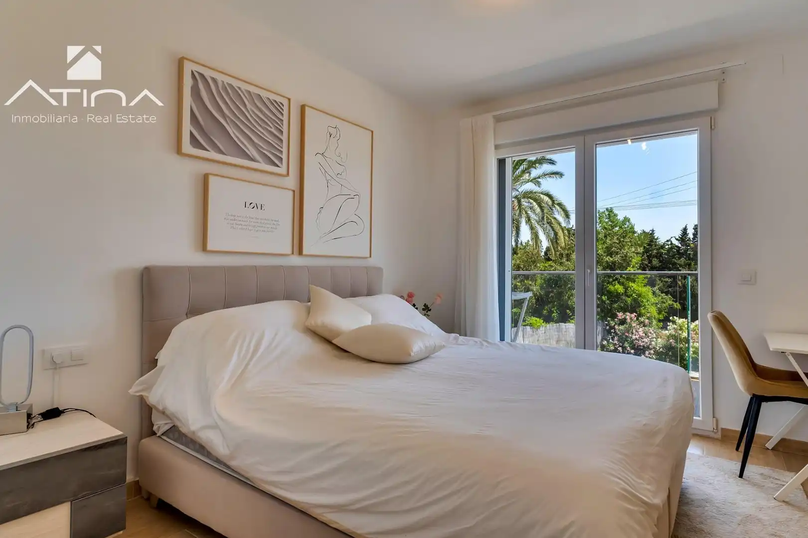 Schlafzimmer von Einfamilien-Reihenhaus zum Verkauf in Jávea / Xàbia mit Klimaanlage, Terrasse und Gemeinschaftspool