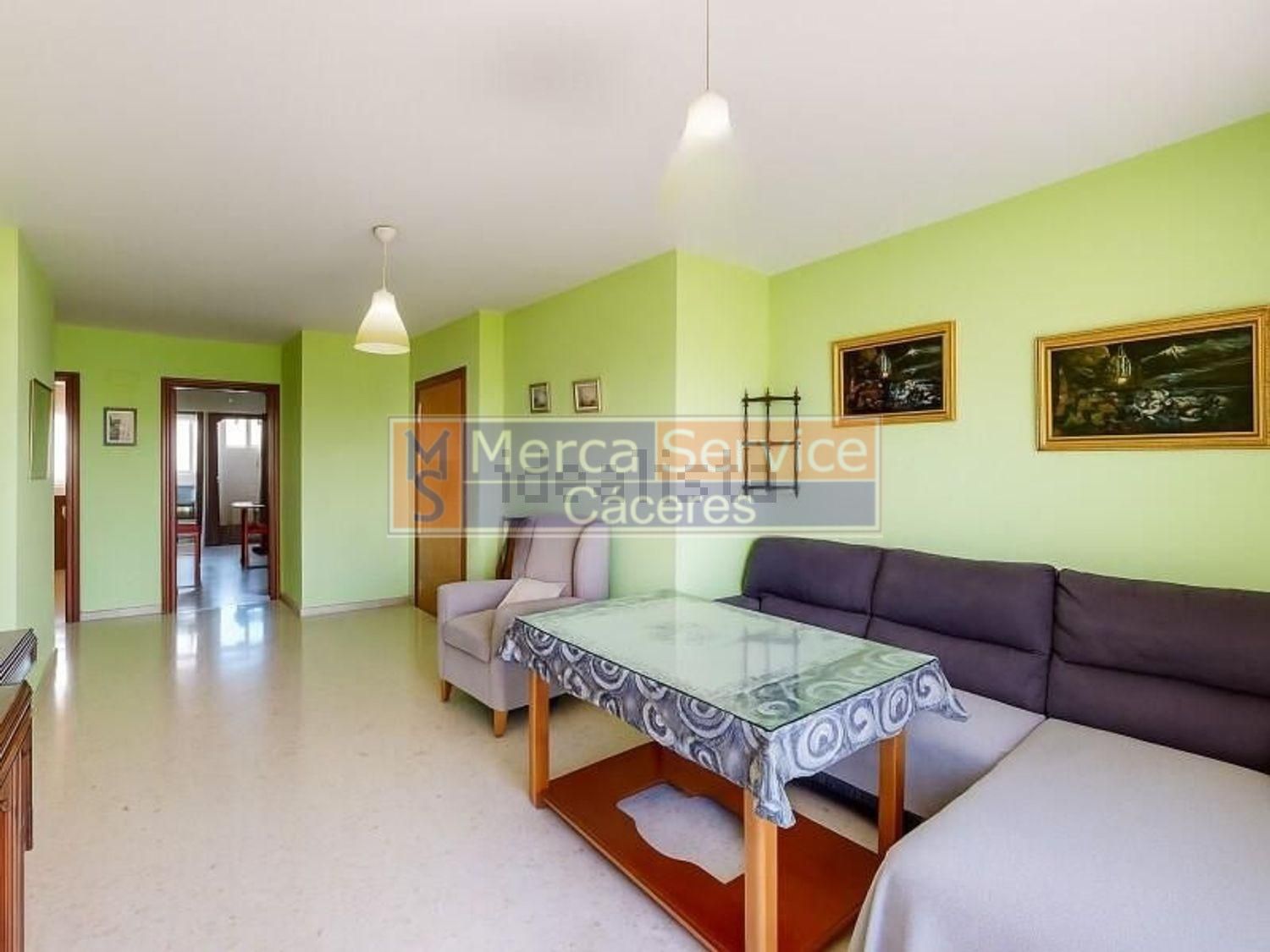 Living room of Flat to rent in Cáceres Capital  with Heating, Terrace and Furnished