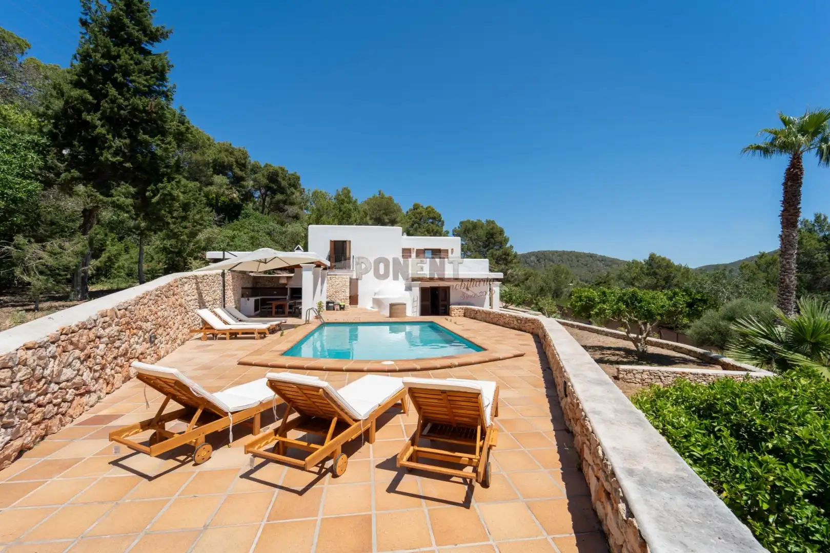Terraza de Casa o chalet de alquiler en Sant Josep de sa Talaia con Aire acondicionado, Calefacción y Jardín privado