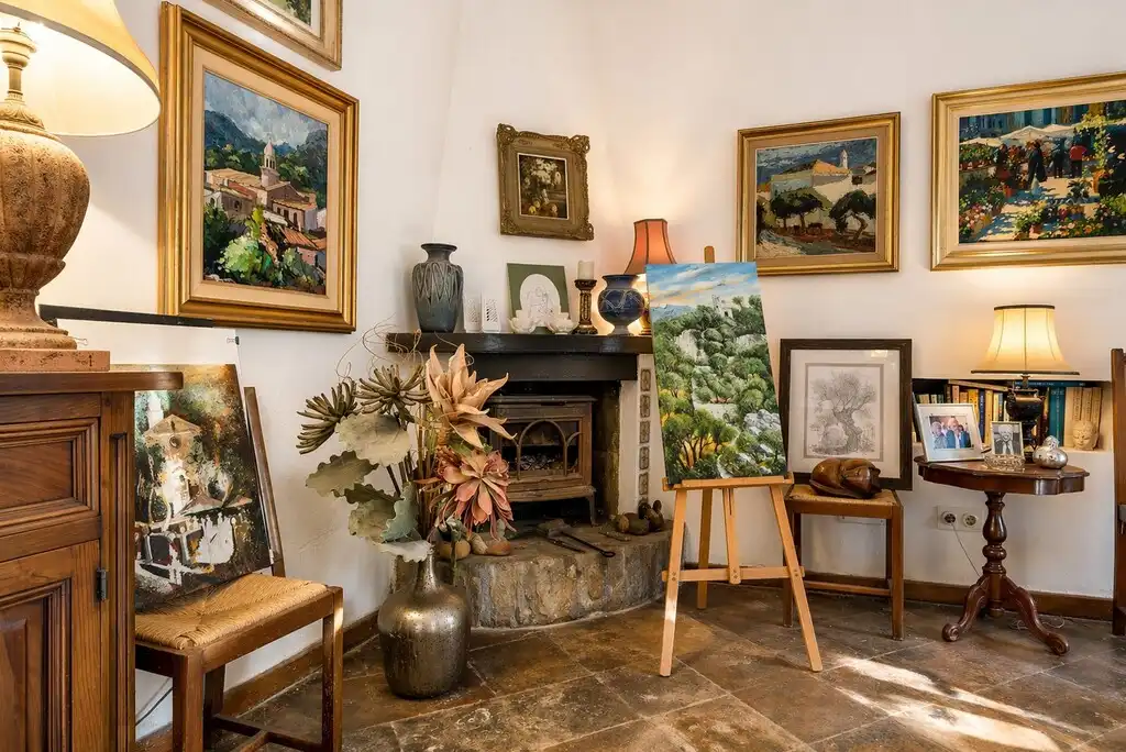 Living room of Country homes for sale in Mancor de la Vall  with Private garden, Terrace and Swimming Pool