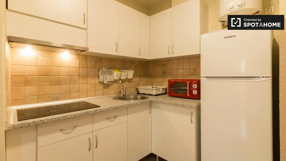 Cocina de Piso para compartir en Barcelona con Aire acondicionado, Calefacción y Amueblado