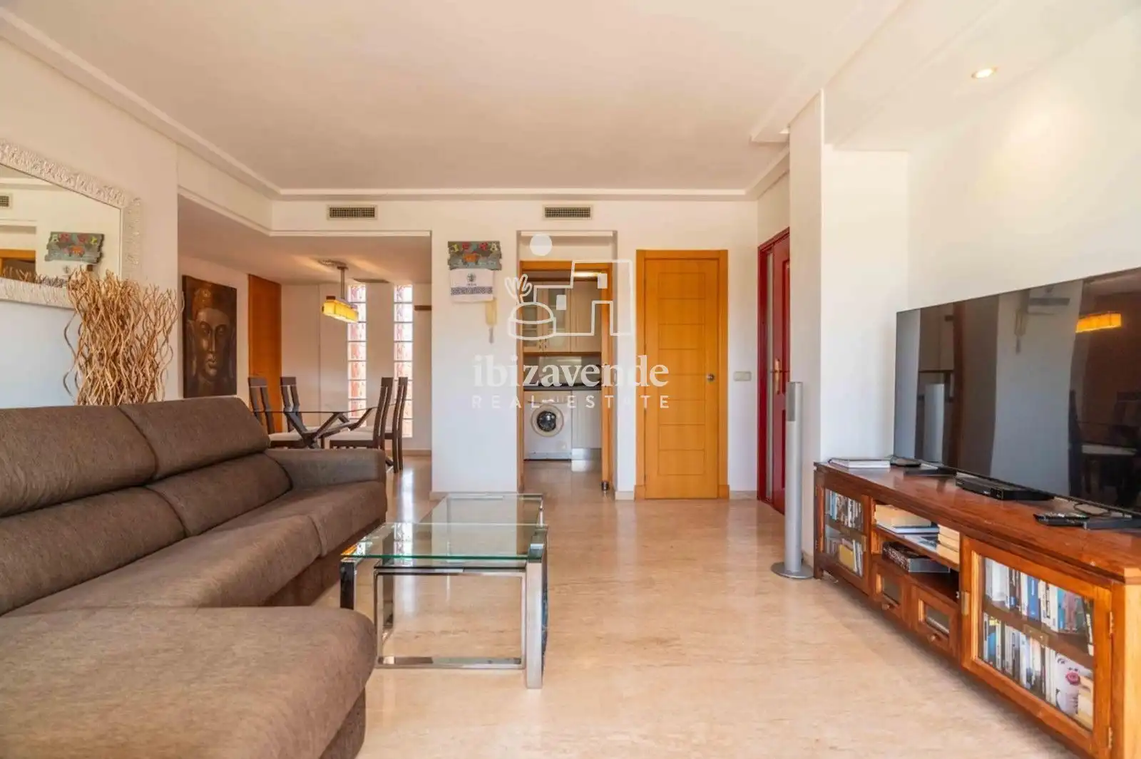 Sala de estar de Dúplex de alquiler en Santa Eulària des Riu con Aire acondicionado, Terraza y Trastero