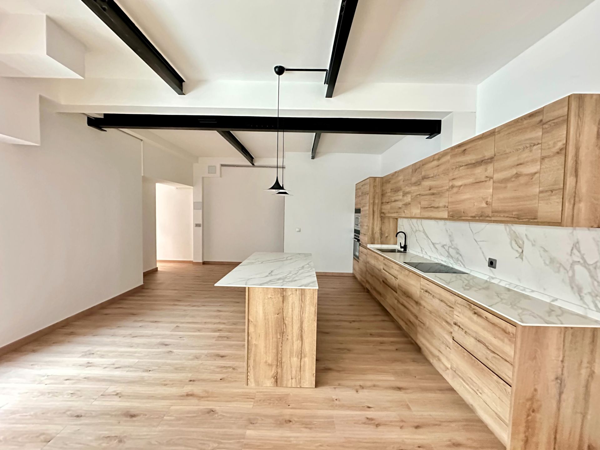 Kitchen of Flat for sale in  Barcelona Capital  with Air Conditioner, Heating and Parquet flooring