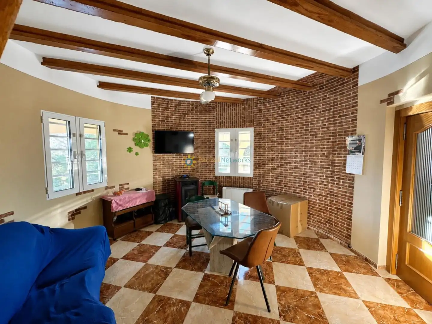 Wohnzimmer von Haus oder Chalet zum Verkauf in Benigànim mit Klimaanlage, Privatgarten und Terrasse
