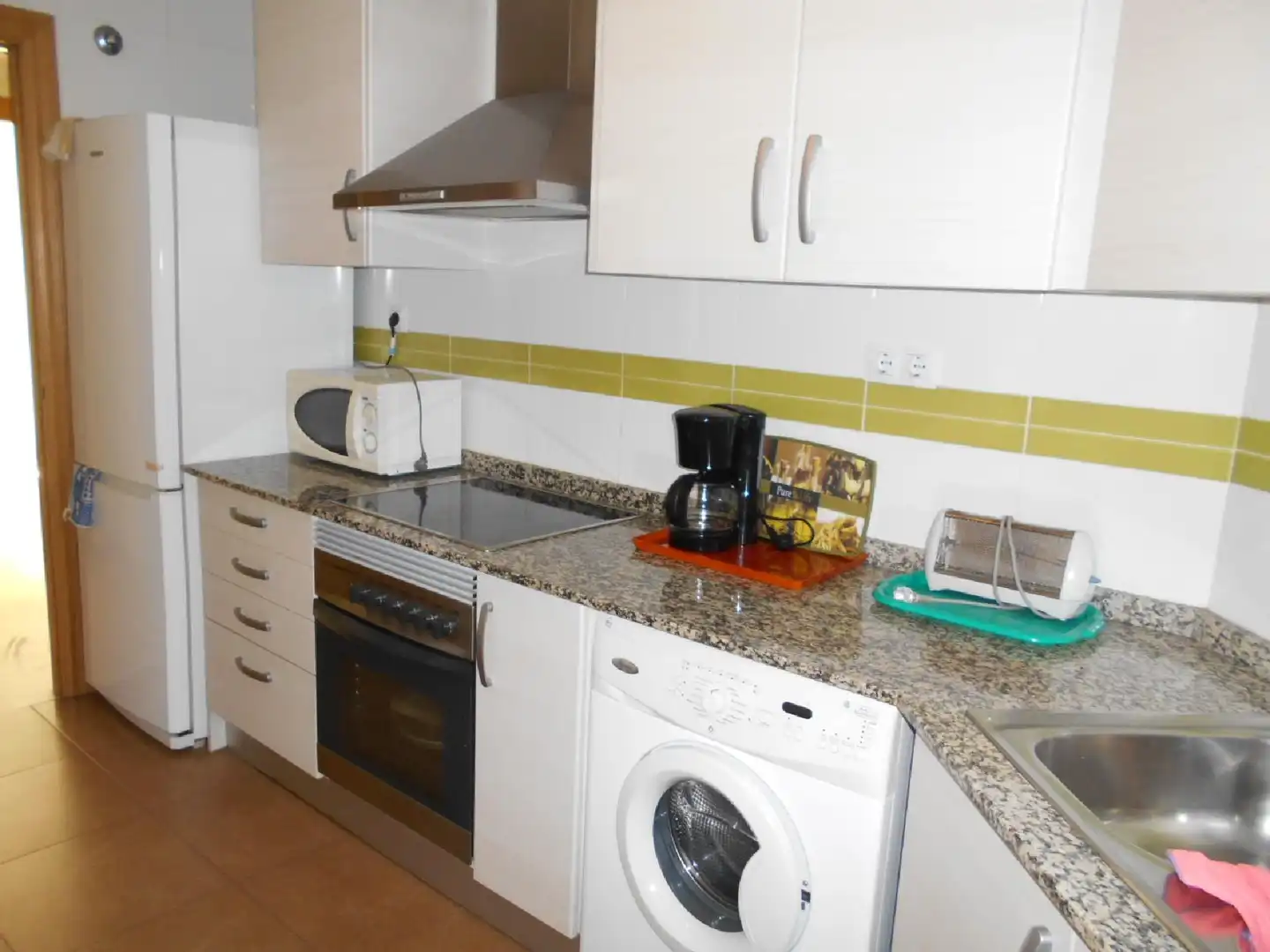 Kitchen of Flat for rent in Oliva  with Heating, Terrace and Furnished