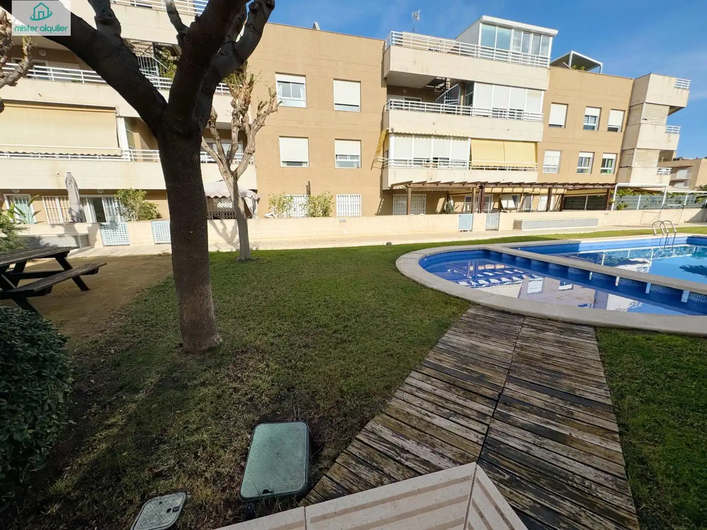 Piscina de Apartamento de alquiler en Sant Joan d'Alacant con Aire acondicionado, Jardín privado y Terraza
