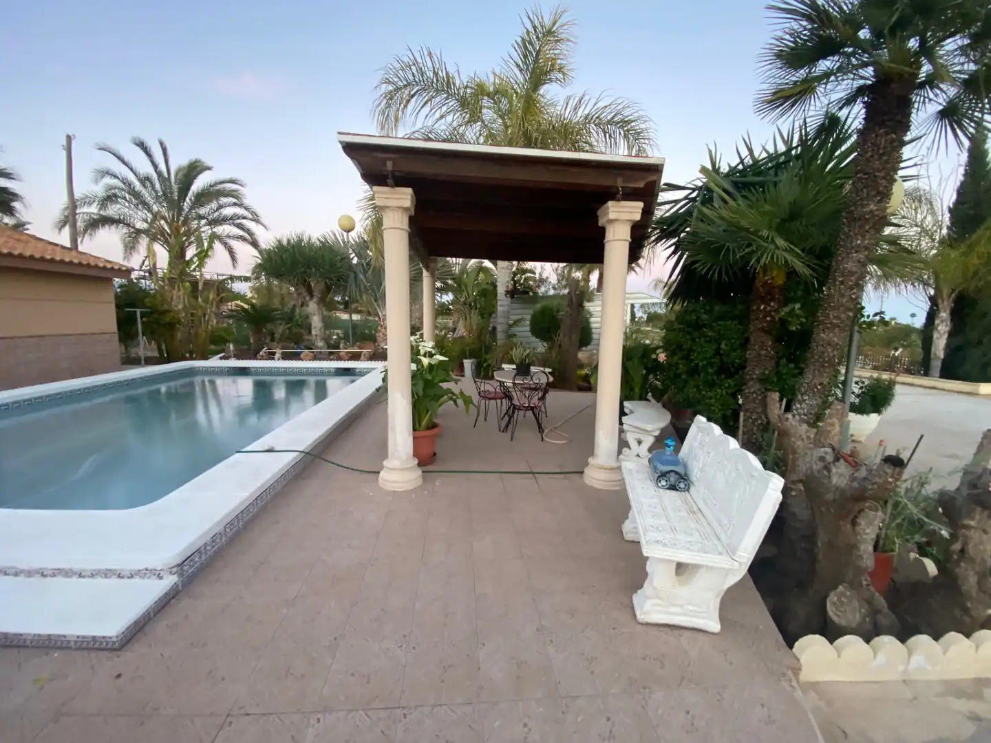 Terrassa de Finca rústica en venda en Elche / Elx amb Jardí privat, Terrassa i Piscina