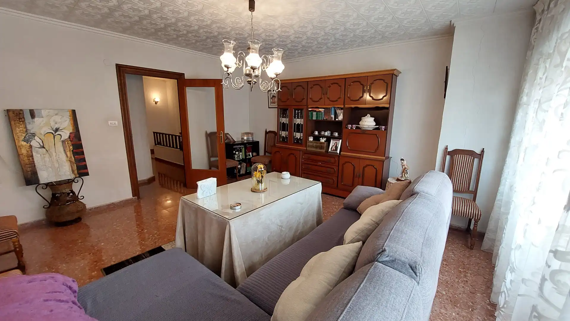 Sala de estar de Casa adosada en venta en Murcia con Terraza, Amueblado y Alarma
