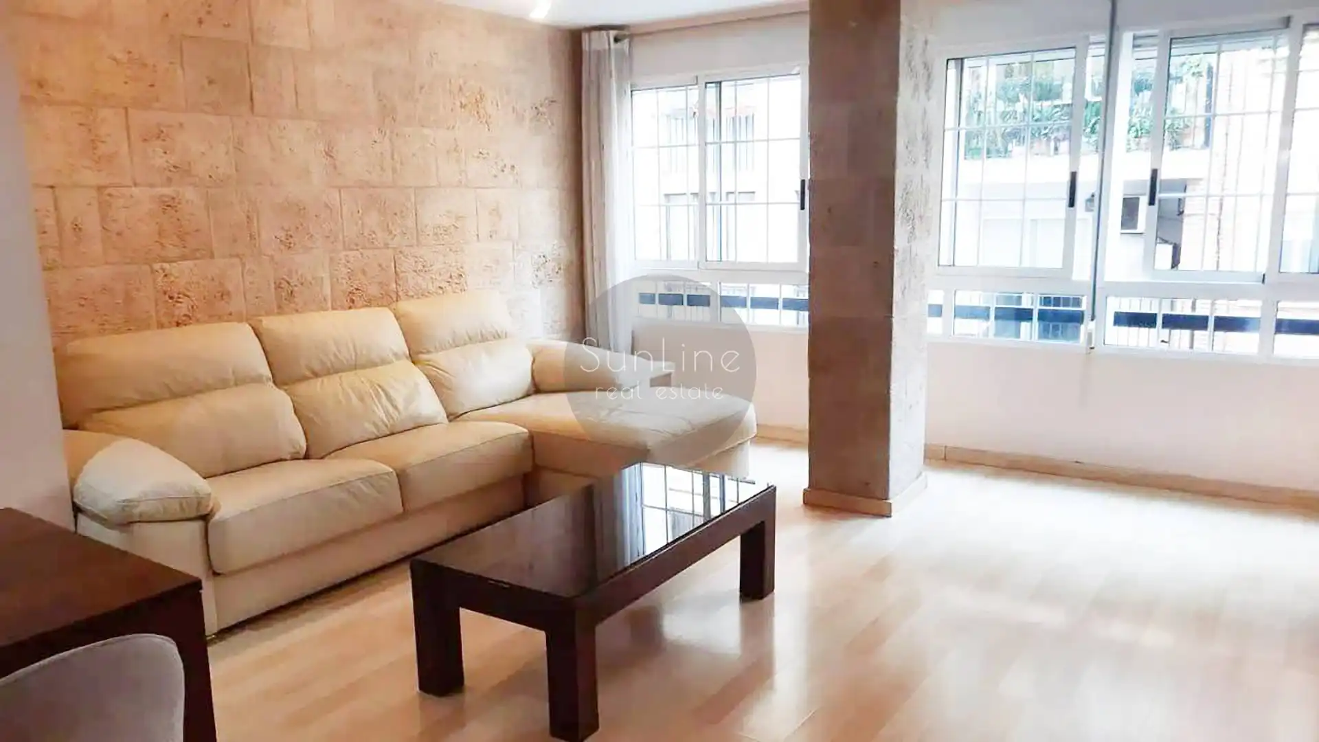 Wohnzimmer von Wohnung zur Miete in Valencia mit Klimaanlage, Terrasse und Möbliert