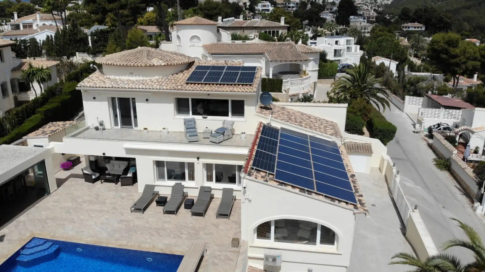 Exterior view of Houses for sale in Moraira  with Air Conditioner, Heating and Private garden