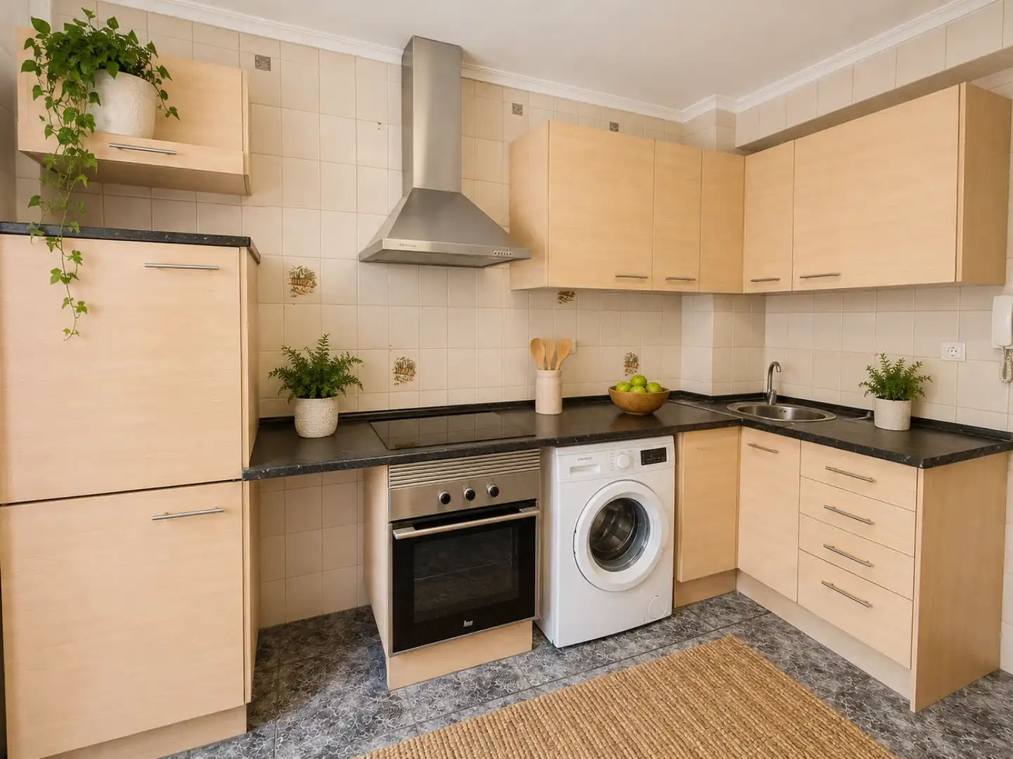Kitchen of Flat for sale in Oviedo   with Heating, Parquet flooring and Terrace