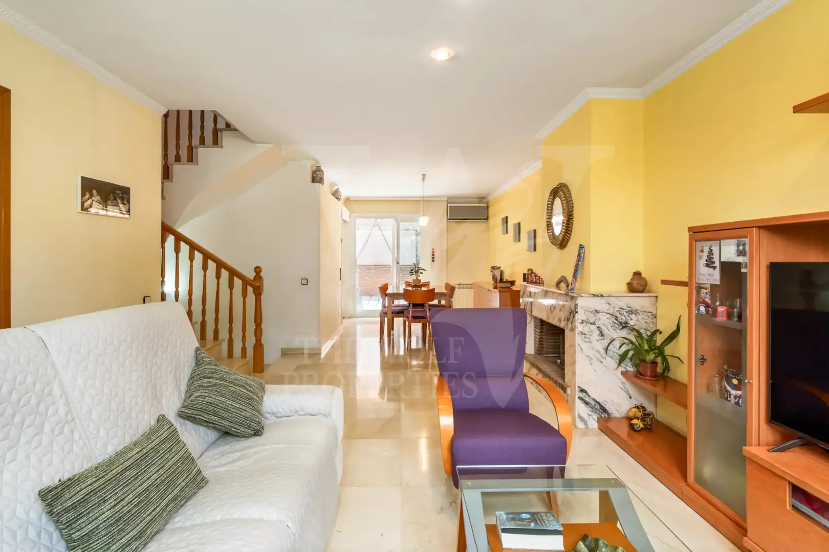 Sala de estar de Casa adosada en venta en Premià de Mar con Aire acondicionado, Calefacción y Terraza