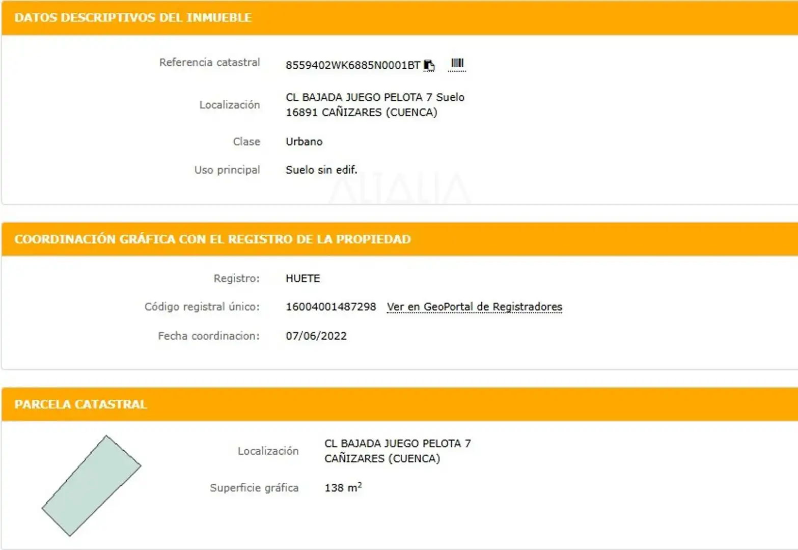 Parking de Residencial en venta en Cañizares