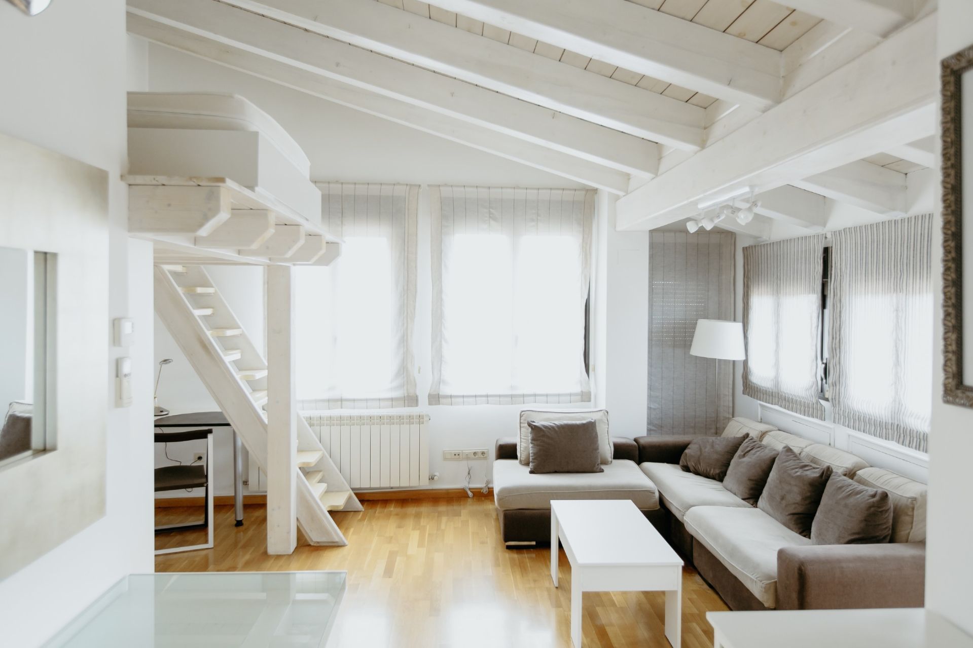 Living room of Attic to rent in  Huesca Capital  with Air Conditioner and Heating