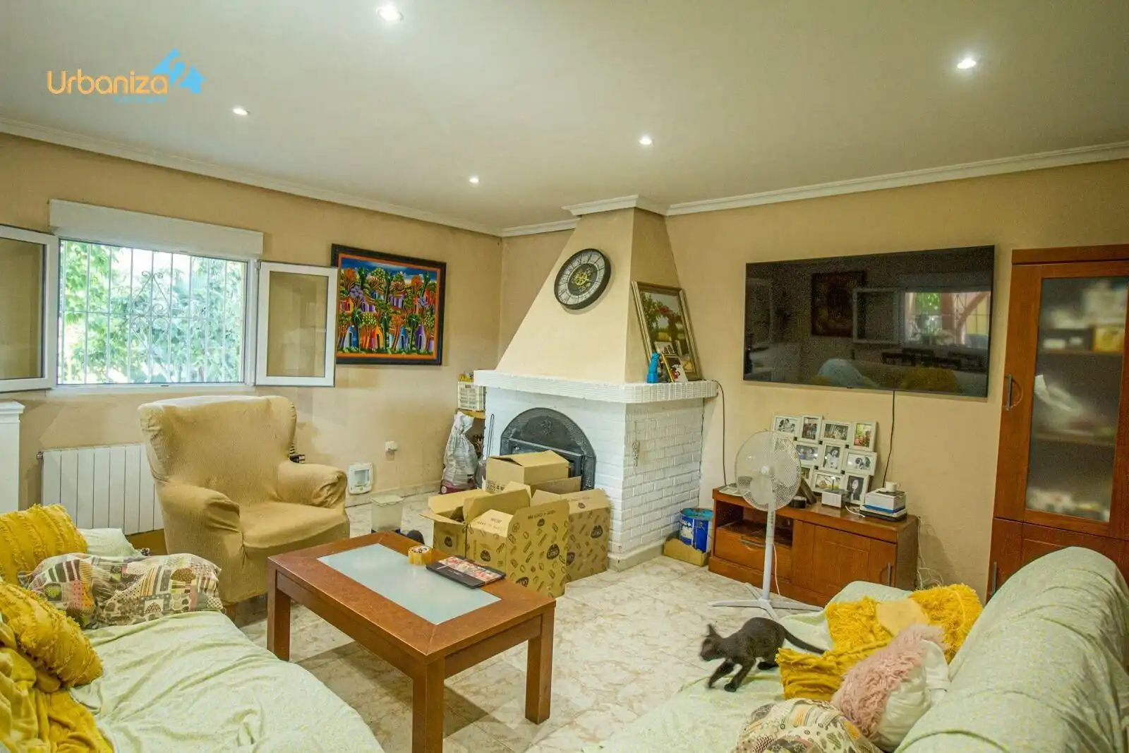 Sala de estar de Casa o chalet en venta en Badajoz con Calefacción, Jardín privado y Terraza