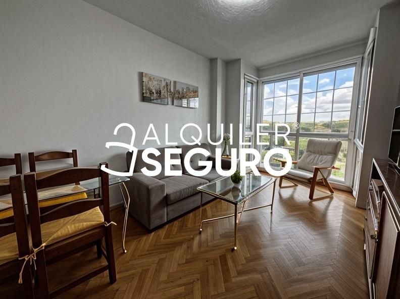 Living room of Flat to rent in  Madrid Capital  with Heating, Swimming Pool and Furnished