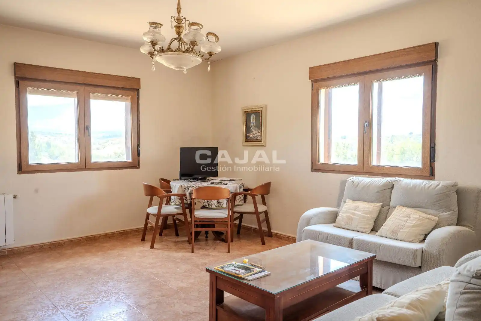 Living room of Houses for sale in Cerezo de Arriba  with Heating