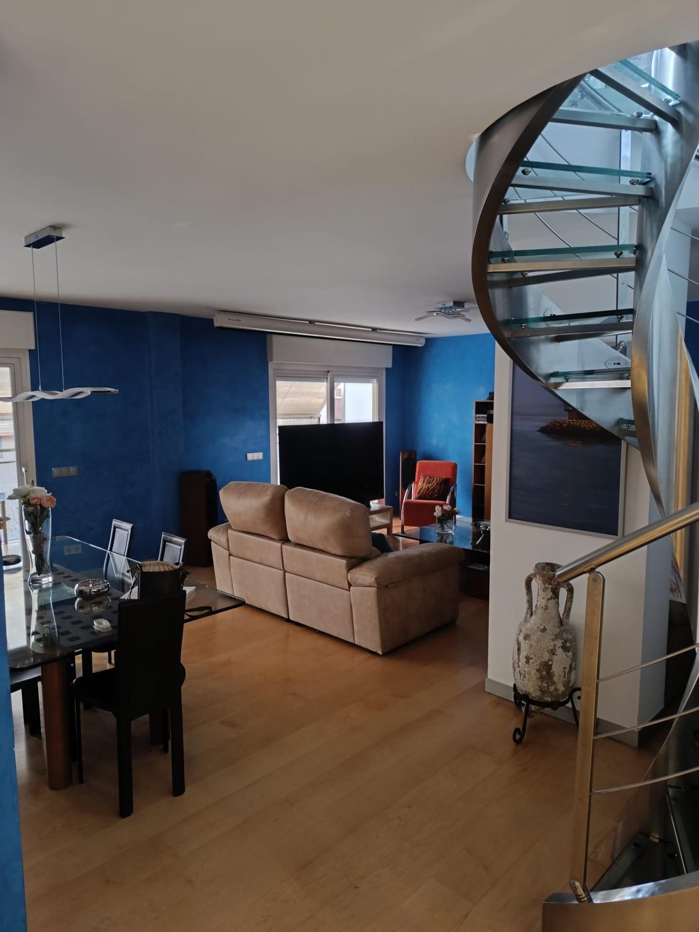 Living room of Attic for sale in  Murcia Capital  with Air Conditioner, Terrace and Storage room