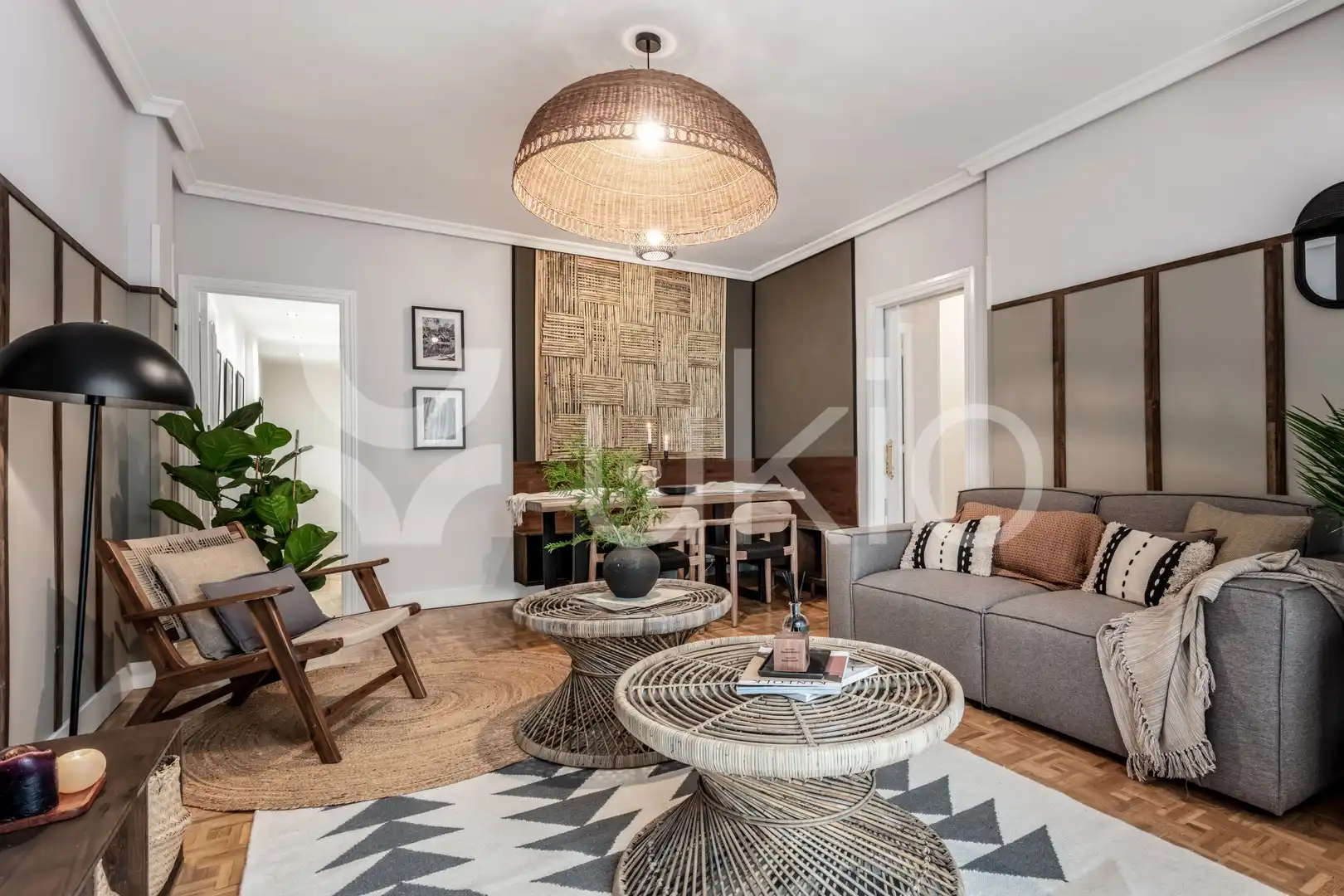 Sala d'estar de Apartament de lloguer en Madrid amb Aire condicionat, Calefacció i Moblat