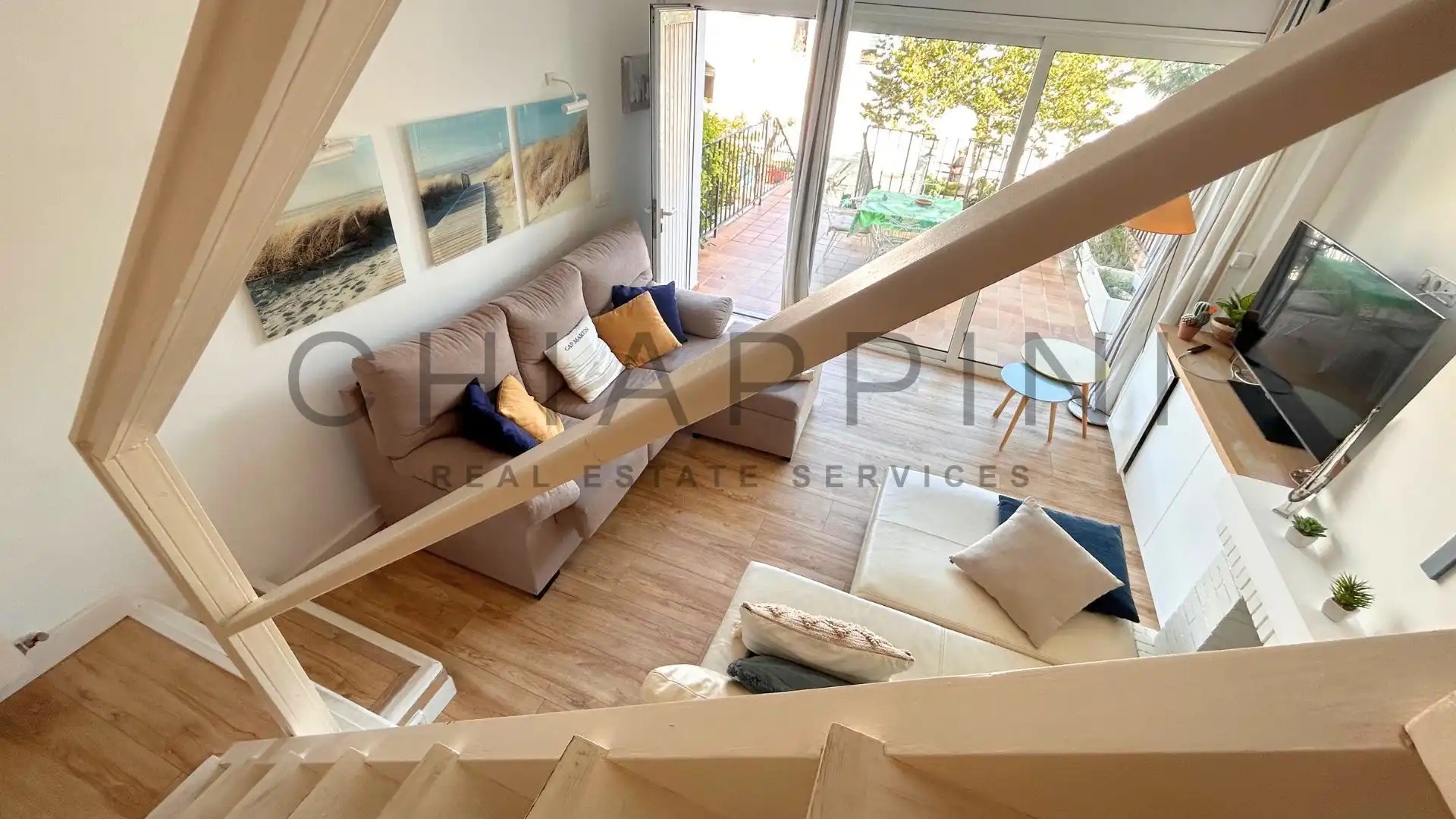 Sala de estar de Casa adosada en venta en Sant Feliu de Guíxols con Aire acondicionado y Terraza