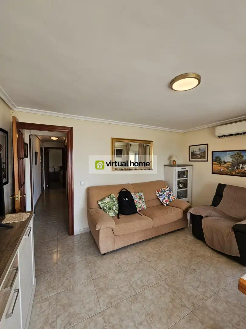 Living room of Flat for sale in Benidorm  with Air Conditioner, Terrace and Furnished