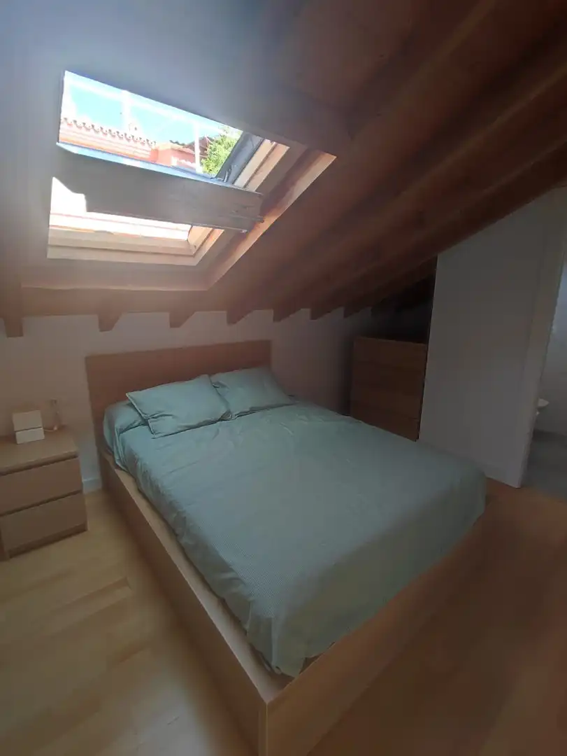 Schlafzimmer von Loft zur Miete in Málaga mit Klimaanlage, Terrasse und Möbliert
