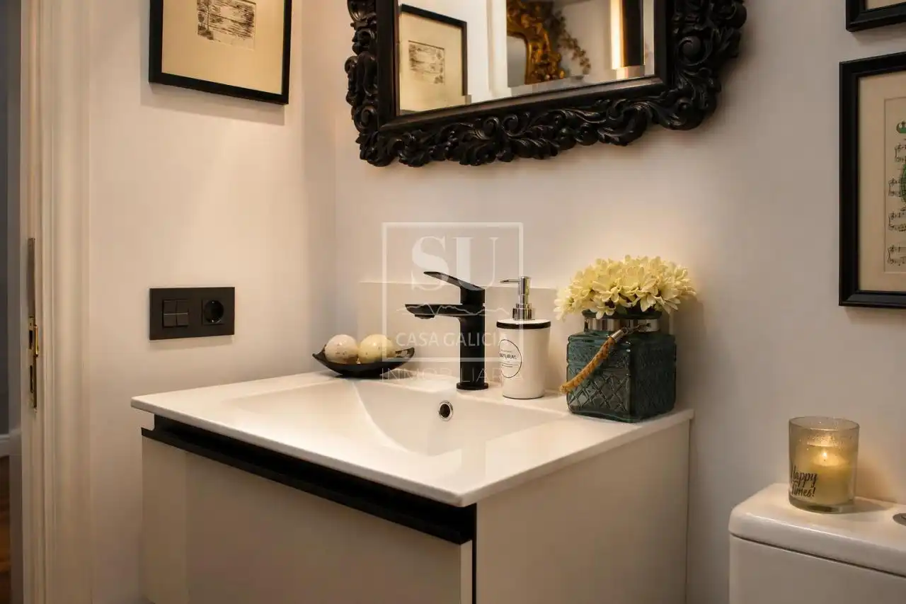 Baño de Casa adosada en venta en Baiona con Calefacción, Jardín privado y Terraza