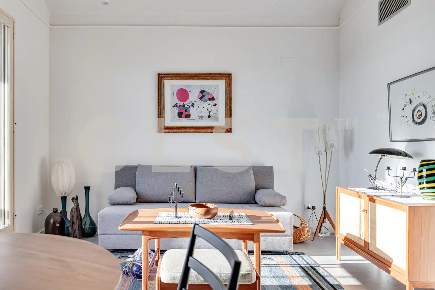 Wohnzimmer von Dachboden zur Miete in Barcelona mit Klimaanlage, Heizung und Terrasse