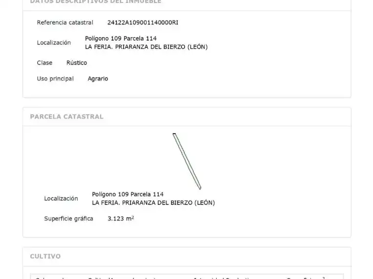Terreno en venta en Priaranza del Bierzo