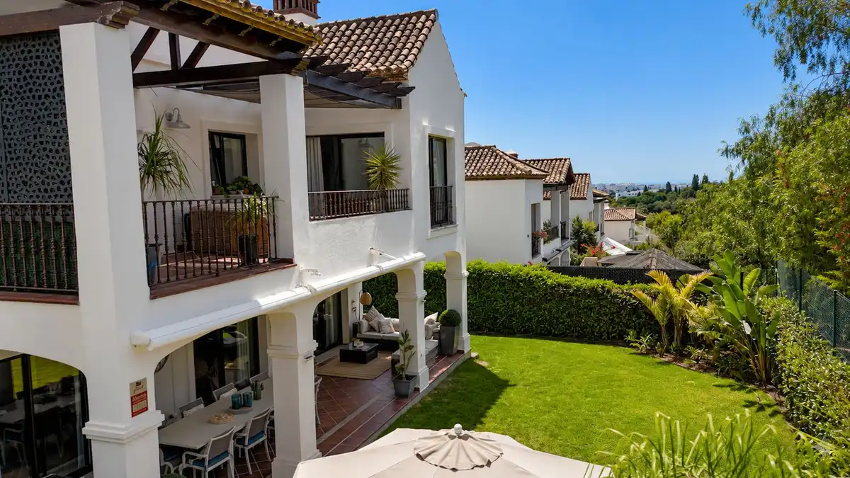 Terraza de Casa o chalet en venta en Estepona con Aire acondicionado, Jardín privado y Terraza