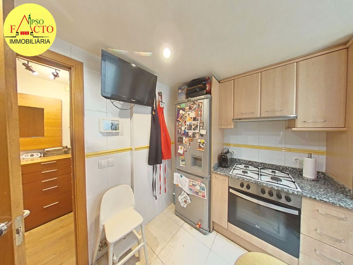 Kitchen of Flat for sale in Les Planes d'Hostoles  with Air Conditioner, Heating and Balcony