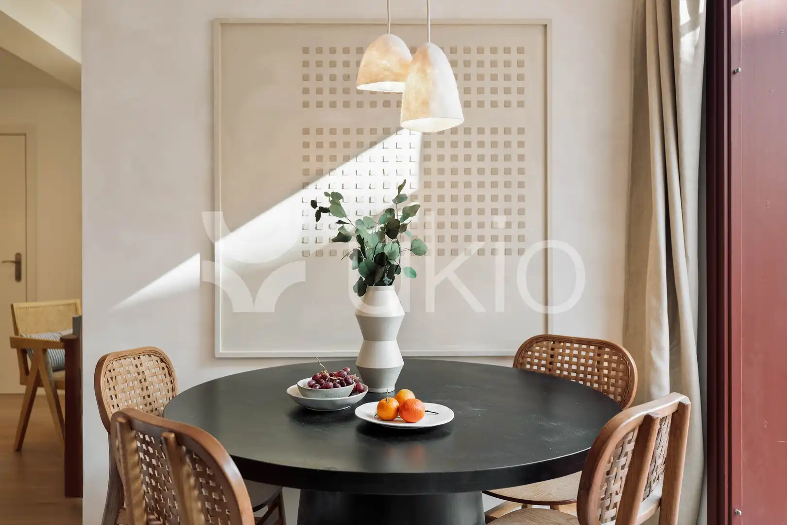 Esszimmer von Dachboden zur Miete in Barcelona mit Klimaanlage, Heizung und Terrasse