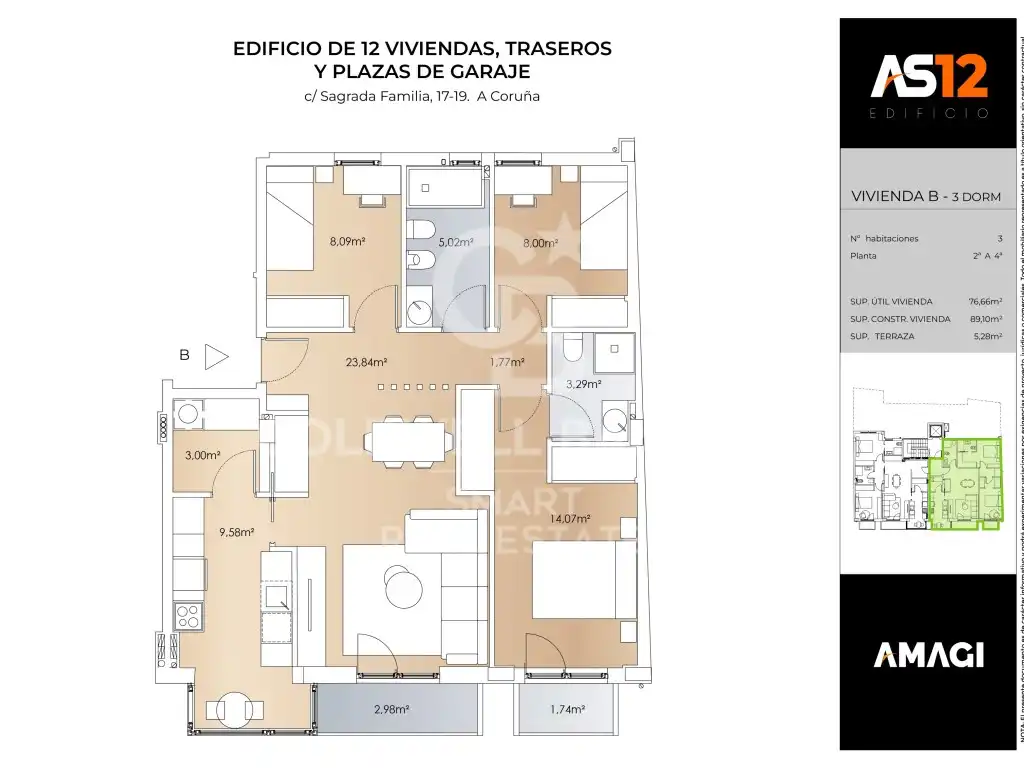 Flat with lift for sale in Calle Sagrada Familia 17, imagen 7